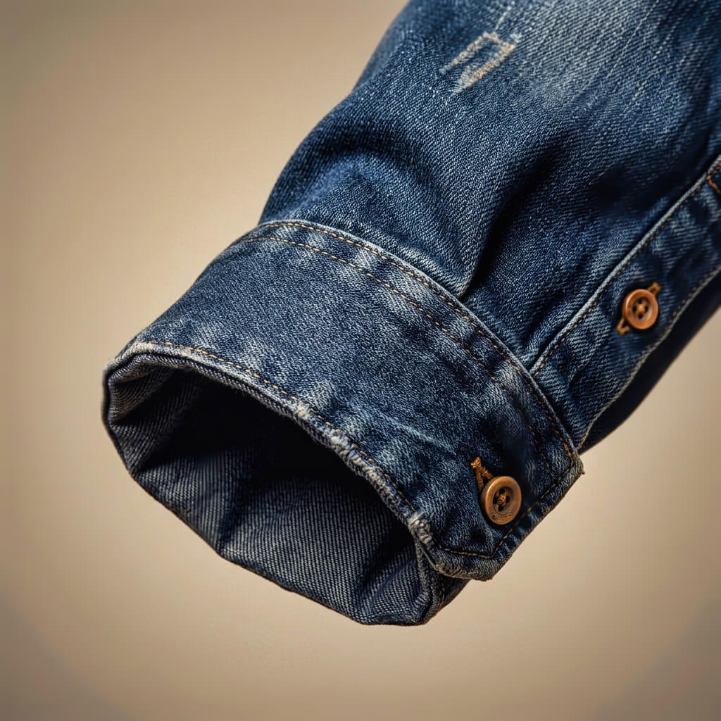 Men's Casual Denim Shirt with Organic Cotton for Office