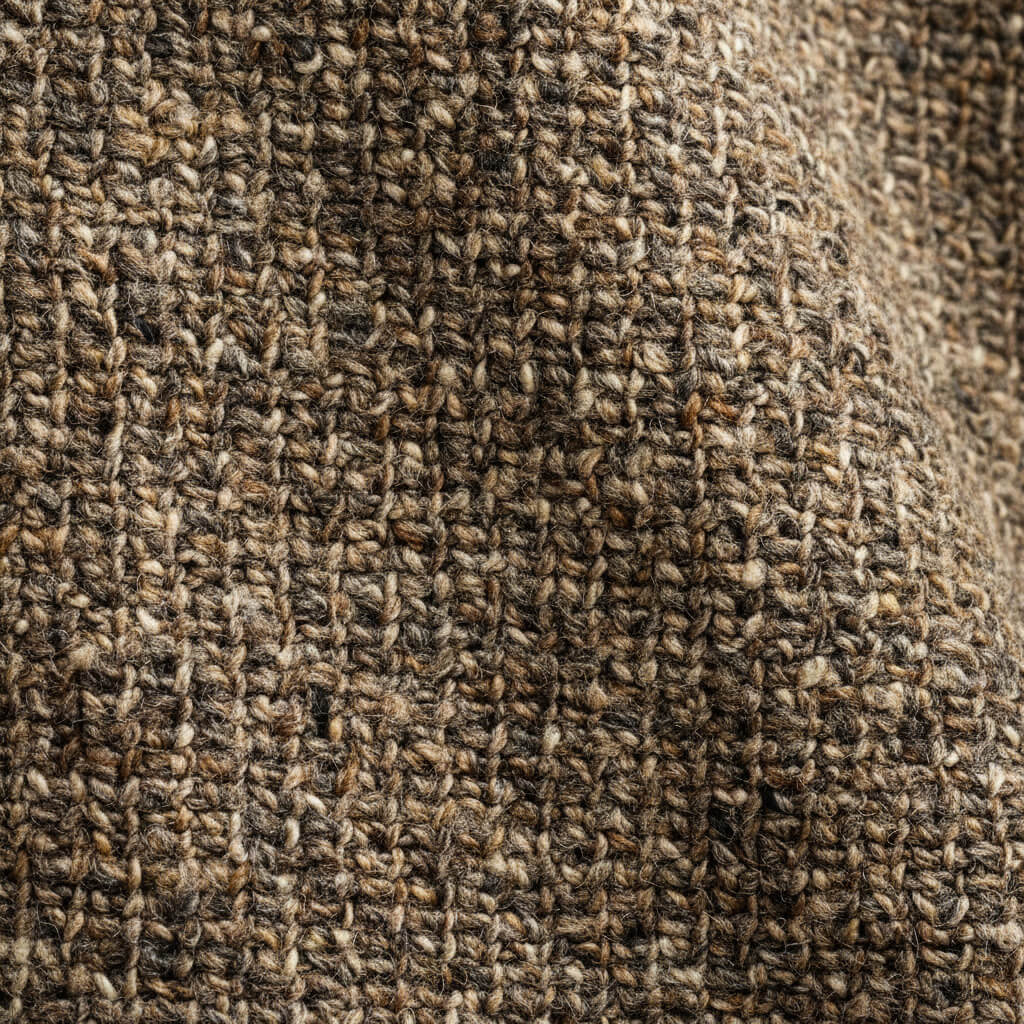 Men's Wool Jacket with Boucle Texture for Layering in Cold