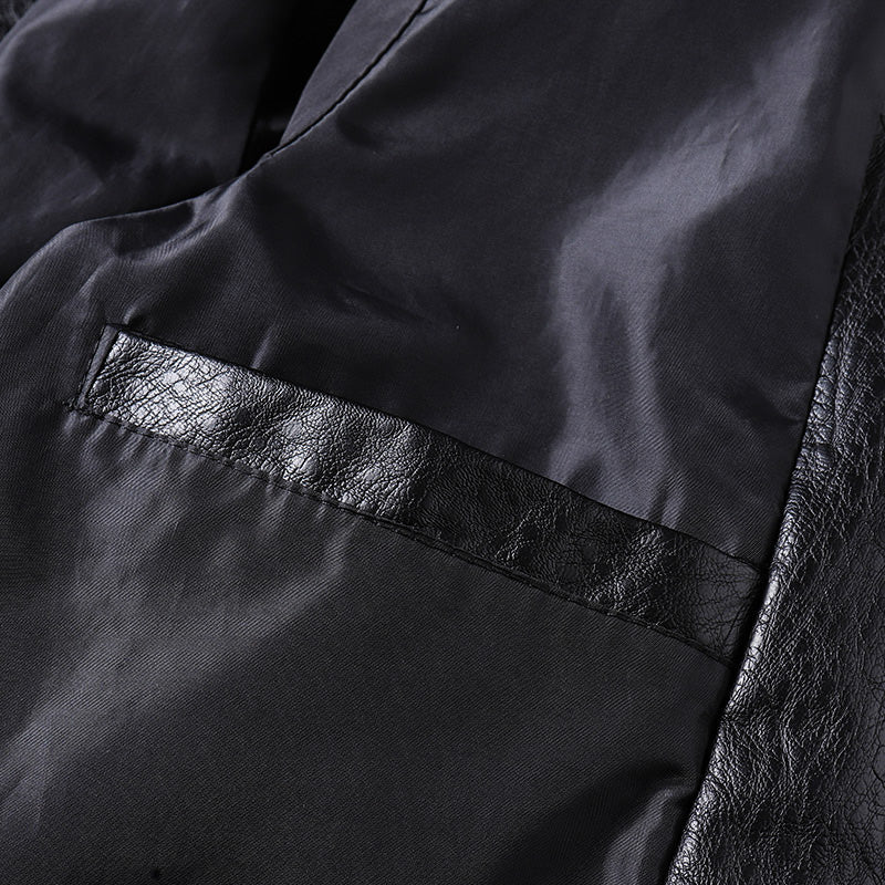Men's Leather Jacket with Textured Finish for Everyday Style