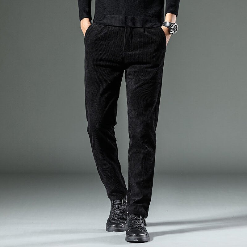 Men's Corduroy Trousers with Bamboo Lyocell for Evening