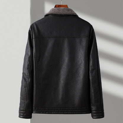 Men's Leather Jacket with Italian Eco-leather-Smart Casual