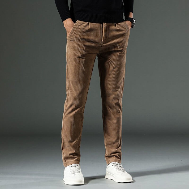 Men's Corduroy Trousers with Bamboo Lyocell for Evening