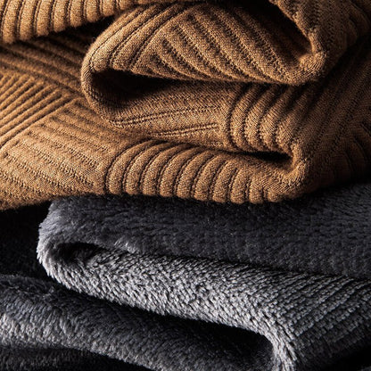 Men's Knit Trousers with Jacquard Knit for smart-casual