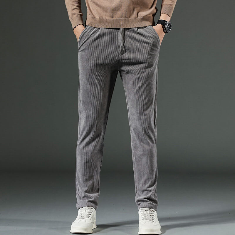 Men's Corduroy Trousers with Bamboo Lyocell for Evening