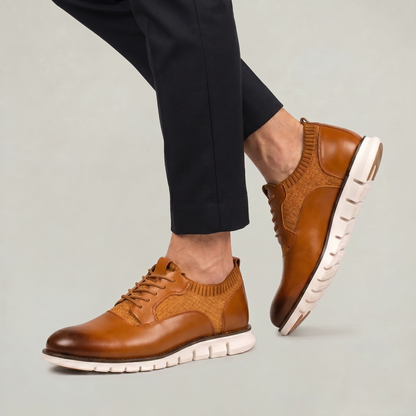 Men's Leather Lace Up Dress Shoes by Tenoura