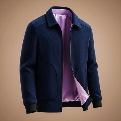 Men's Corduroy Jacket with Soft-Press Texture for Layering - Casual Jacket