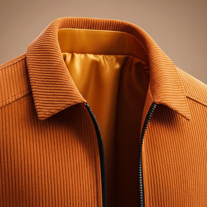 Men's Corduroy Jacket with Soft-Press Texture for Layering - Casual Jacket