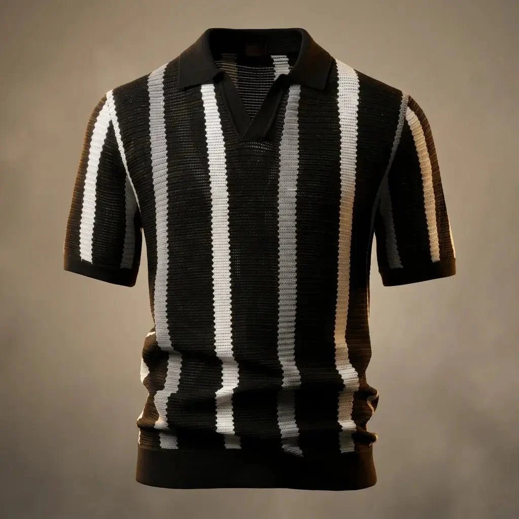 Men's Cotton Polo with Hollow Knit for Summer Comfort - polo shirt