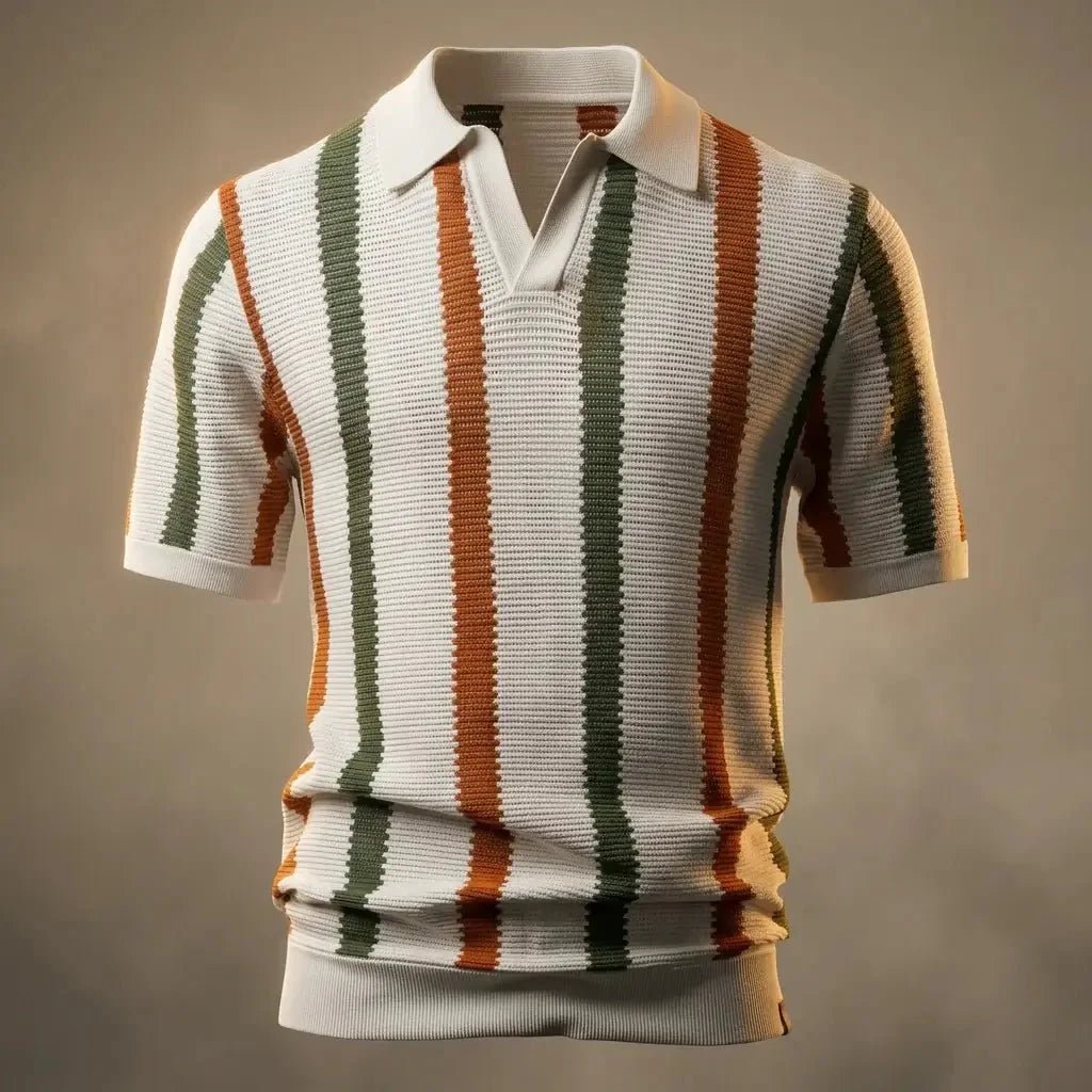 Men's Cotton Polo with Hollow Knit for Summer Comfort - polo shirt