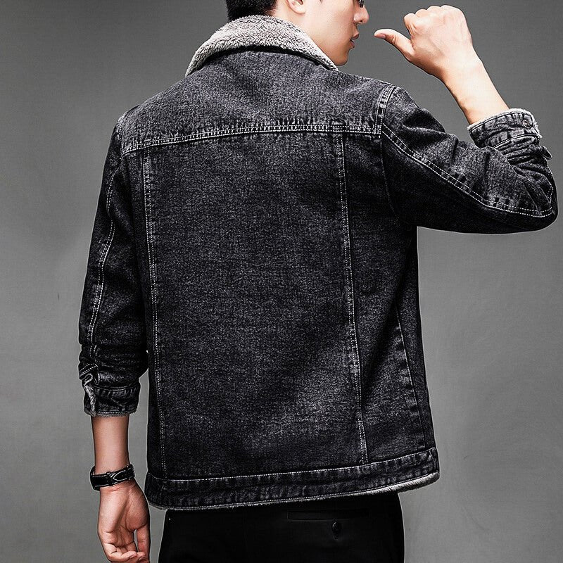 Calvin Denim Sherpa Jacket by Tenoura