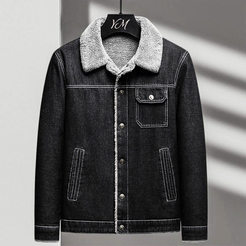 Calvin Denim Sherpa Jacket by Tenoura