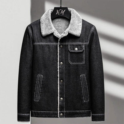 Calvin Denim Sherpa Jacket by Tenoura