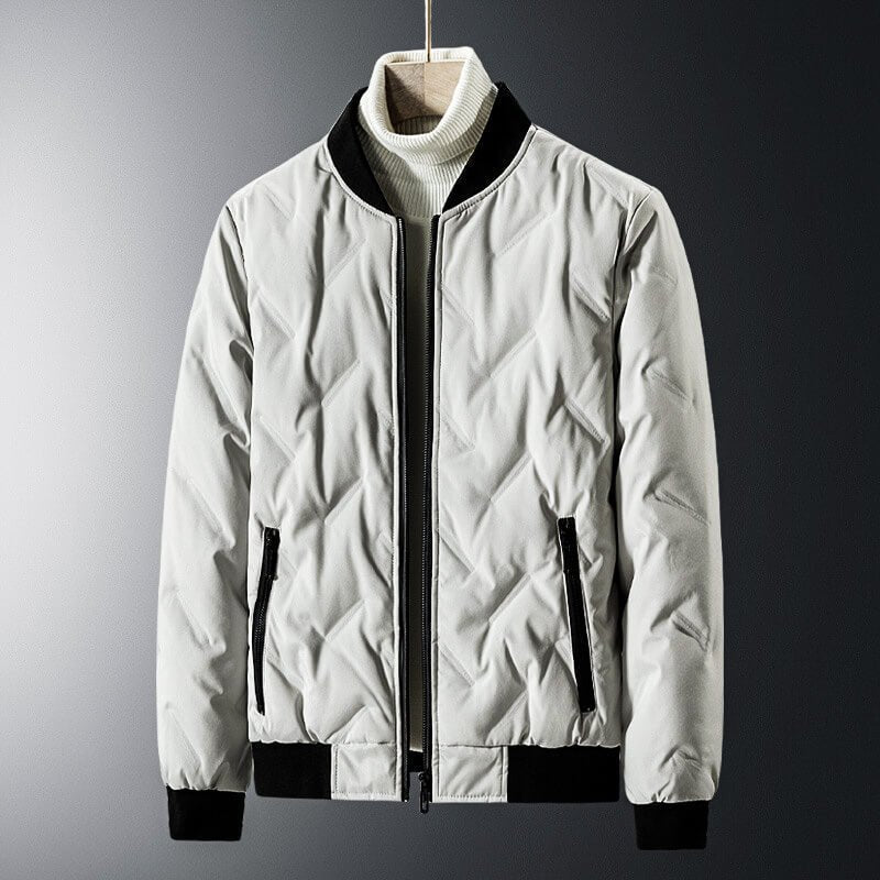 Men's Duck Down Jacket with wind-resistant shell for winter - Casual Puffer Jacket