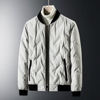 Men's Duck Down Jacket with wind-resistant shell for winter - Casual Puffer Jacket