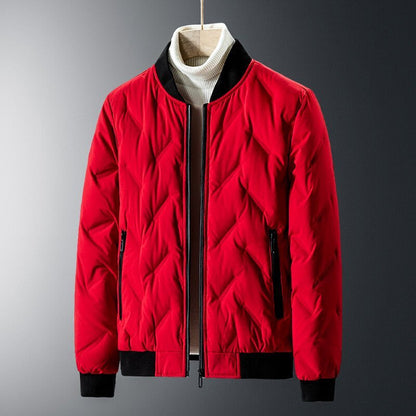Men's Duck Down Jacket with wind-resistant shell for winter - Casual Puffer Jacket