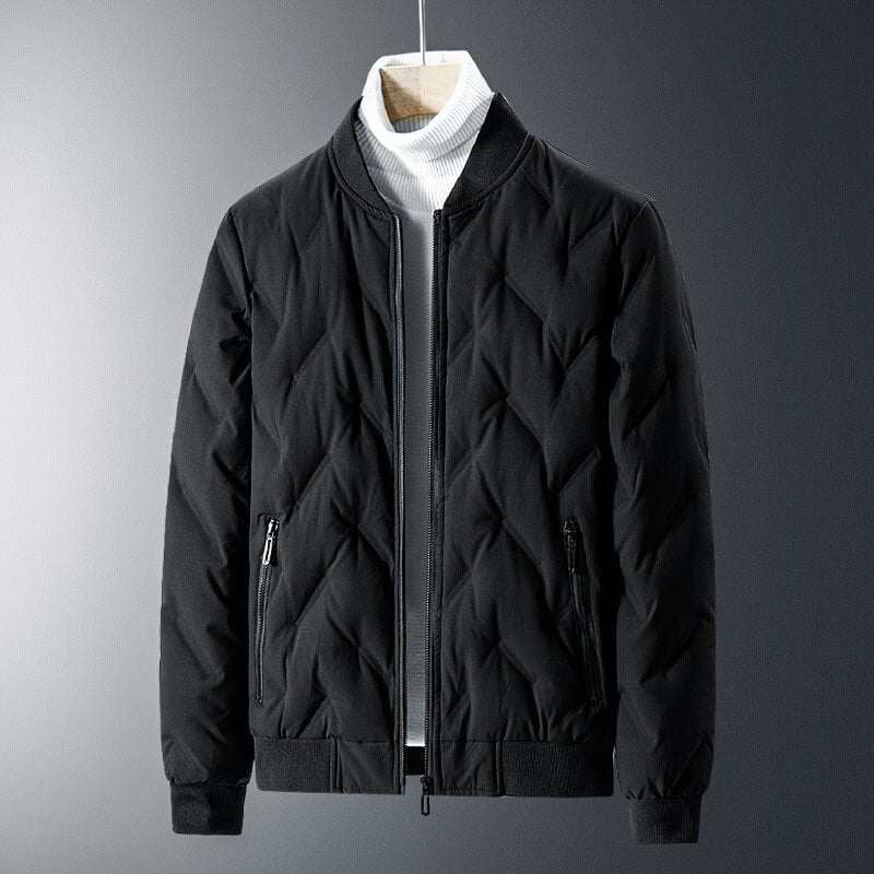 Men's Duck Down Jacket with wind-resistant shell for winter - Casual Puffer Jacket