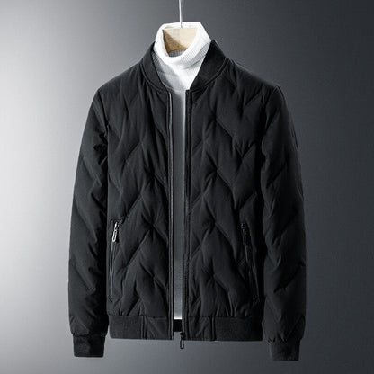 Men's Duck Down Jacket with wind-resistant shell for winter - Casual Puffer Jacket