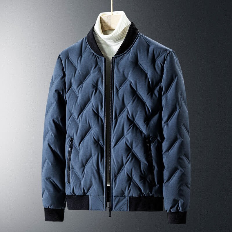 Men's Duck Down Jacket with wind-resistant shell for winter - Casual Puffer Jacket