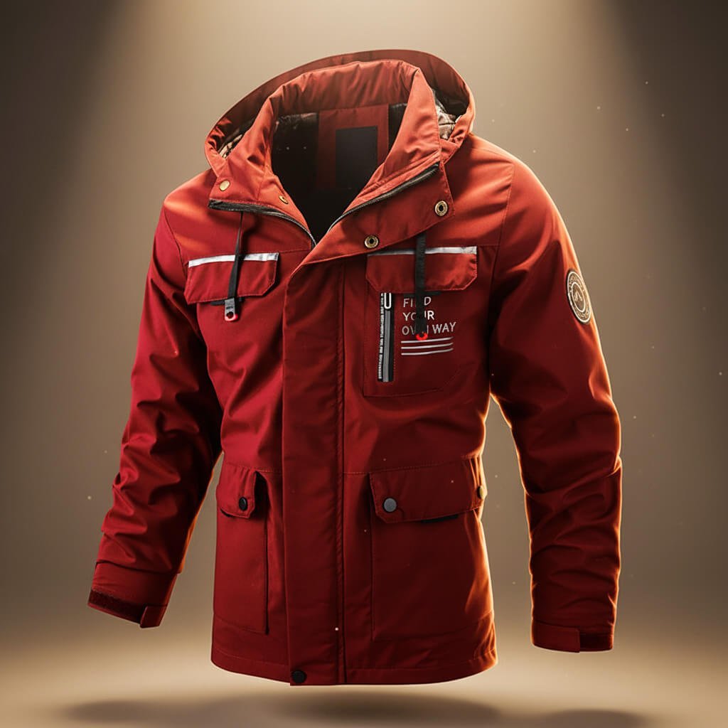 Men's Hooded Winter Jacket with Weatherproof Shell for Snow - Casual Jacket