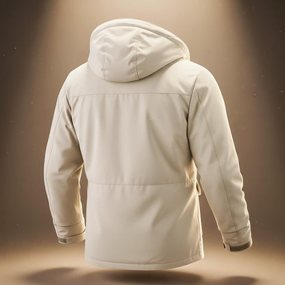 Men's Hooded Winter Jacket with Weatherproof Shell for Snow - Casual Jacket