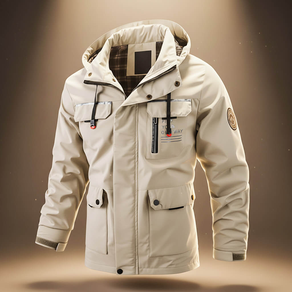 Men's Hooded Winter Jacket with Weatherproof Shell for Snow - Casual Jacket