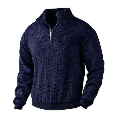 Brooks Jacquard Knit Sweater by Tenoura