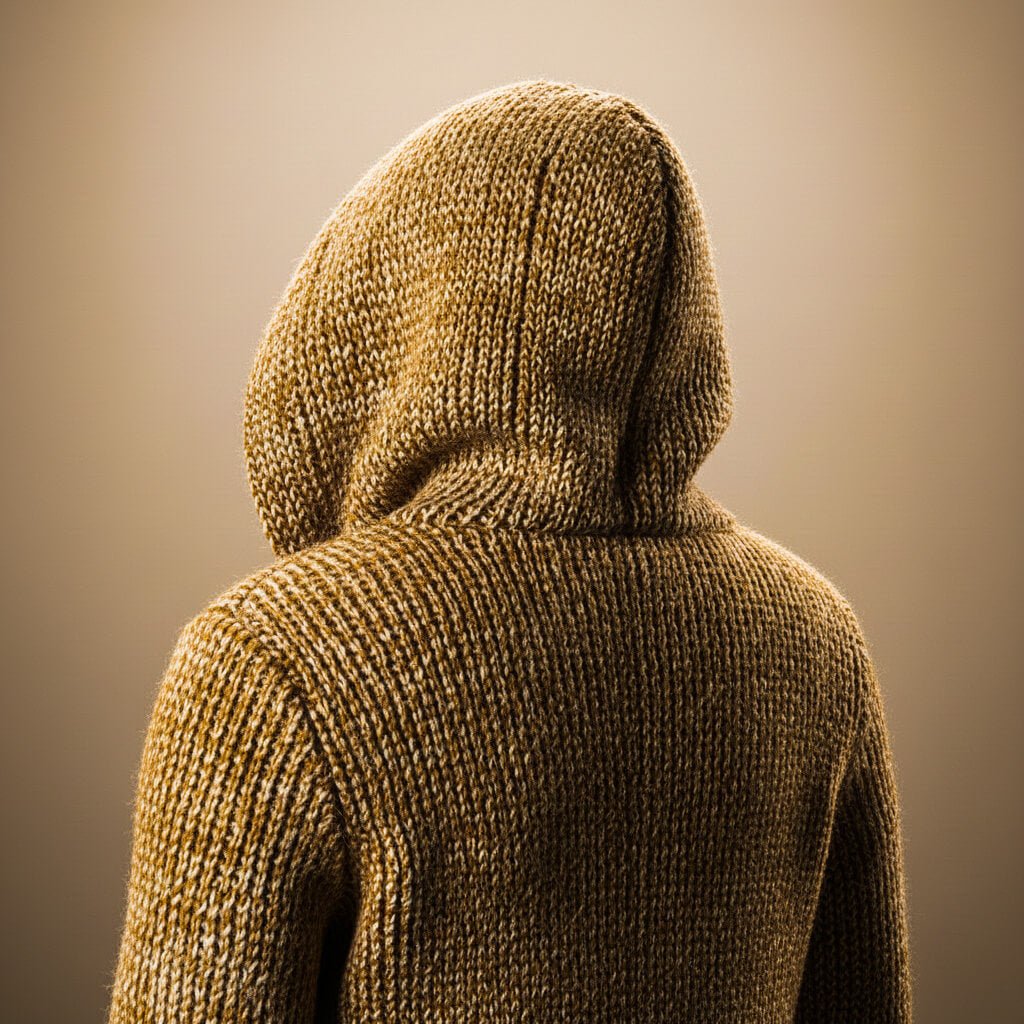 Adrian Wool Knit Hooded Cardigan by Tenoura