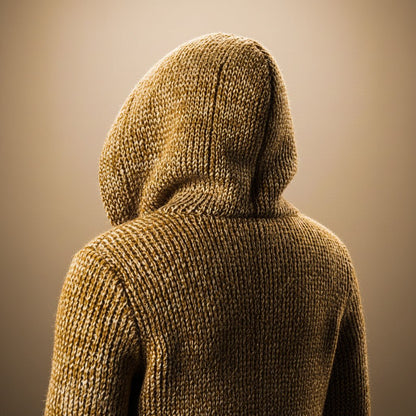 Adrian Wool Knit Hooded Cardigan by Tenoura