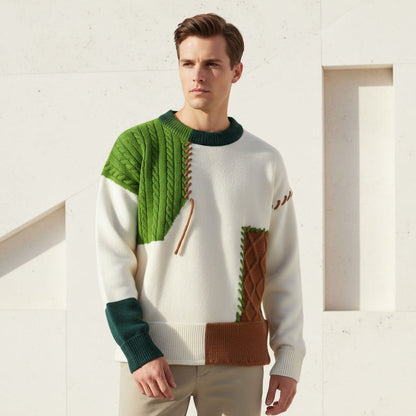 Blake Patch Knit Sweater by Tenoura