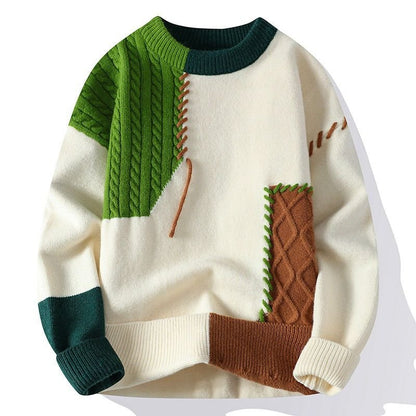Blake Patch Knit Sweater by Tenoura