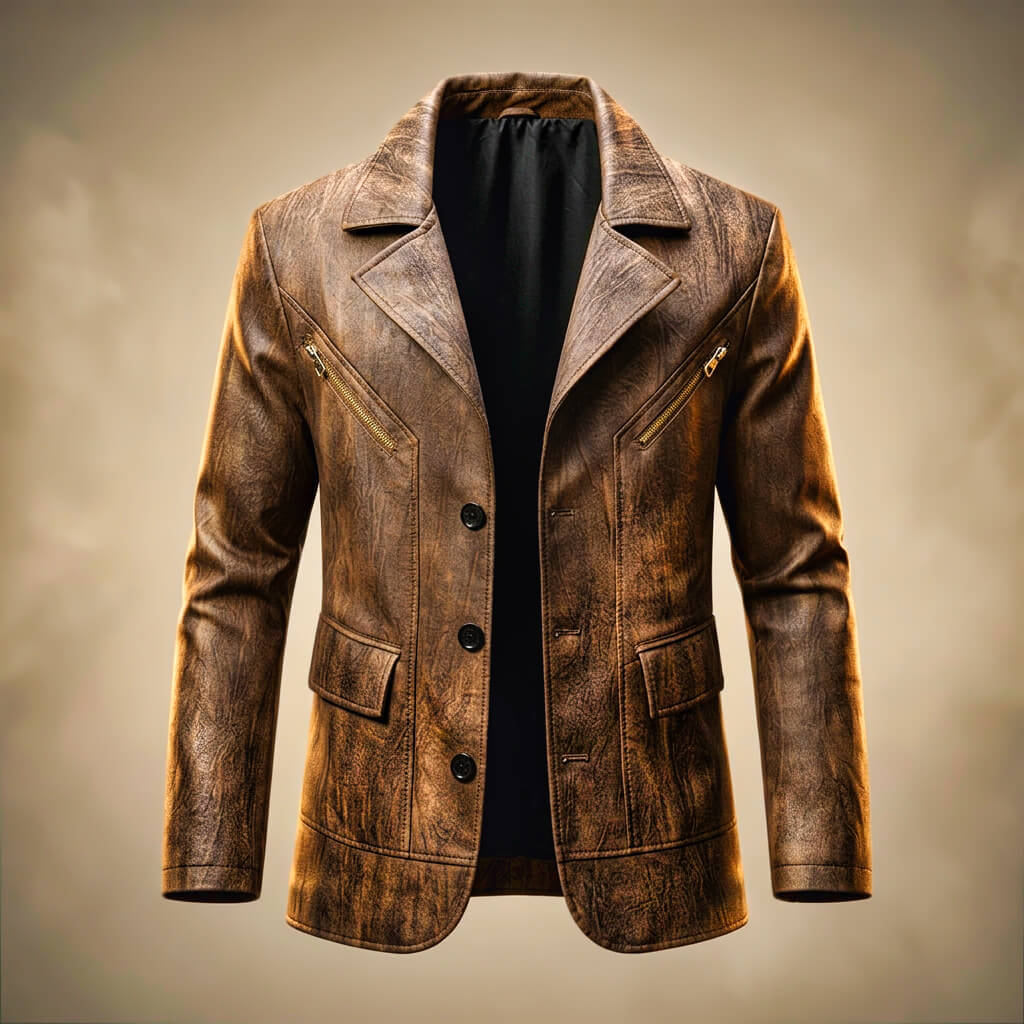 Carrollton Legacy Leather Blazer by Tenoura