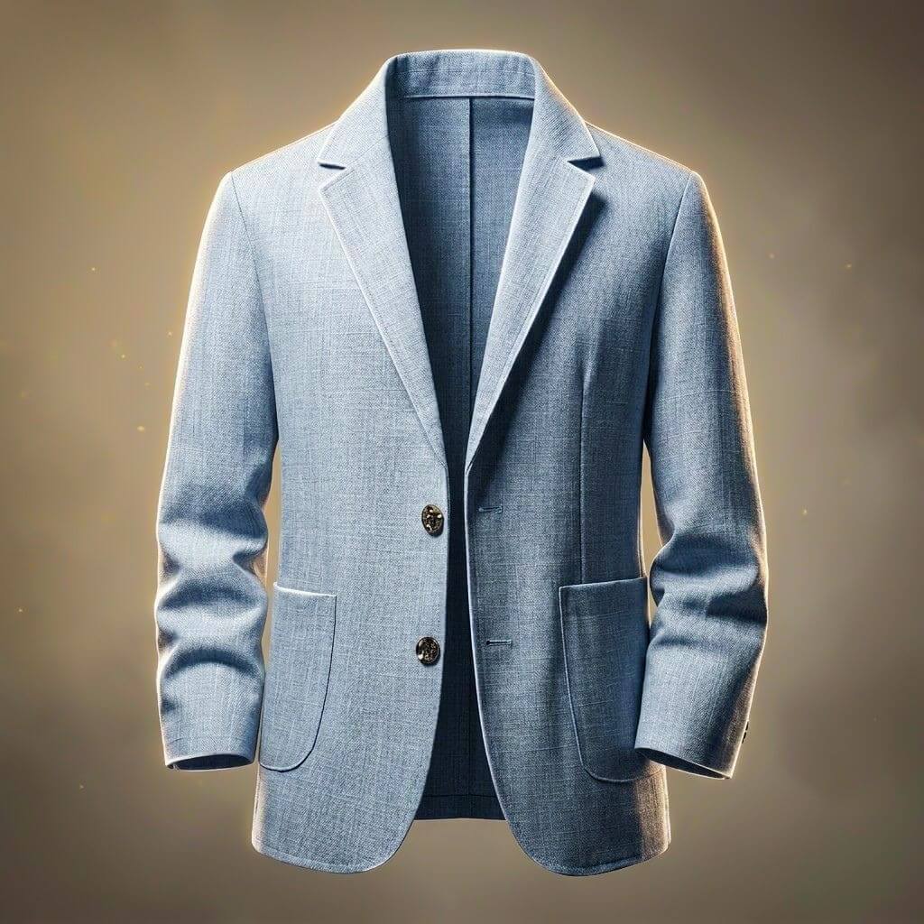 Men's Linen Blazer with 2-Button Closure for warm weather - Blazers