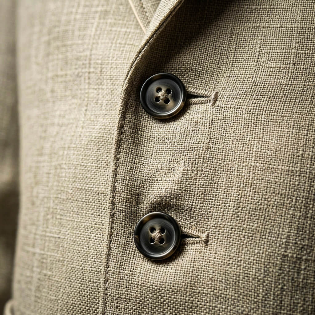 Men's Linen Blazer with 2-Button Closure for warm weather - Blazers
