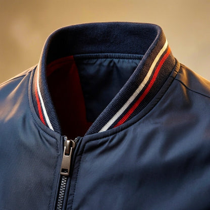 Men's Nanosilk Jacket with ribbed detail for mid-season wear - Casual Jacket
