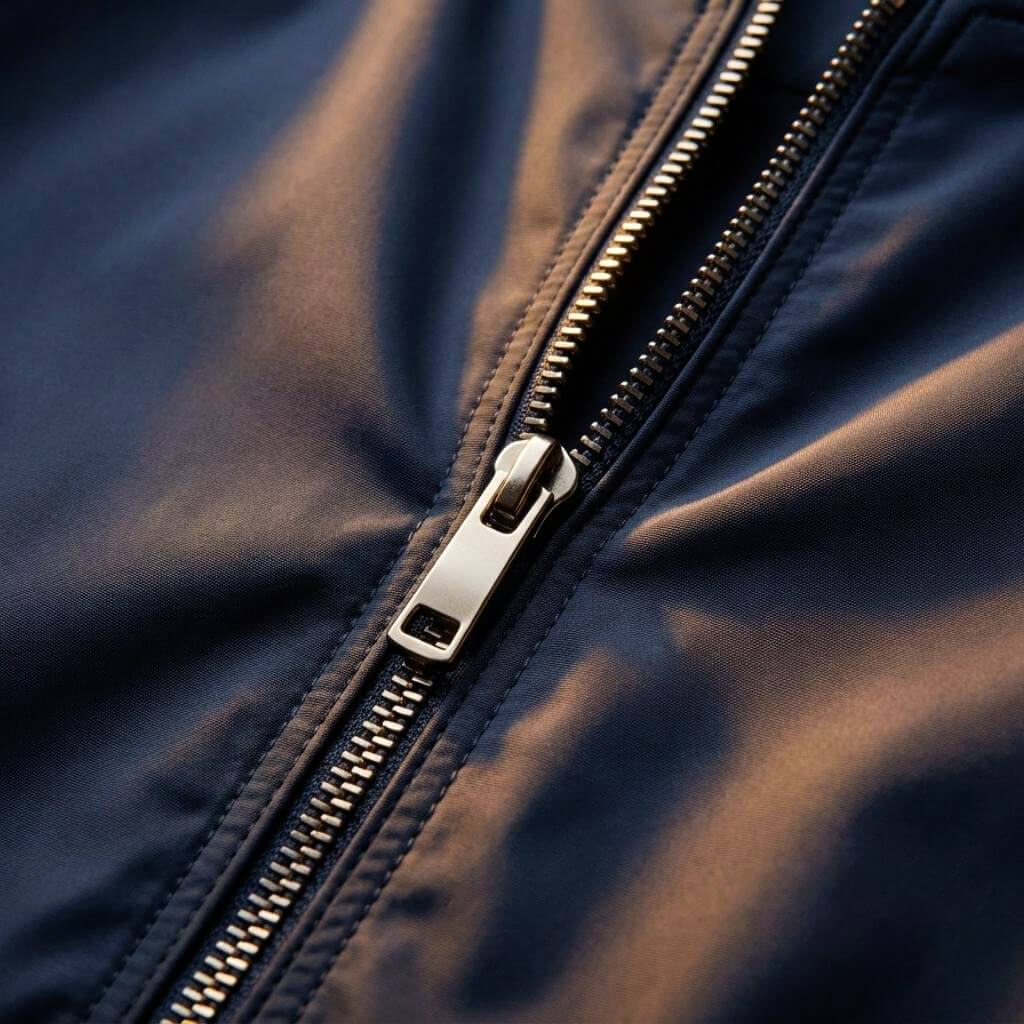 Men's Nanosilk Jacket with ribbed detail for mid-season wear - Casual Jacket