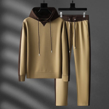 Men's Two-Tone Set with Premium Cotton Blend for Gym - Cardigan