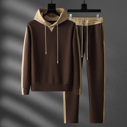 Men's Two-Tone Set with Premium Cotton Blend for Gym - Cardigan