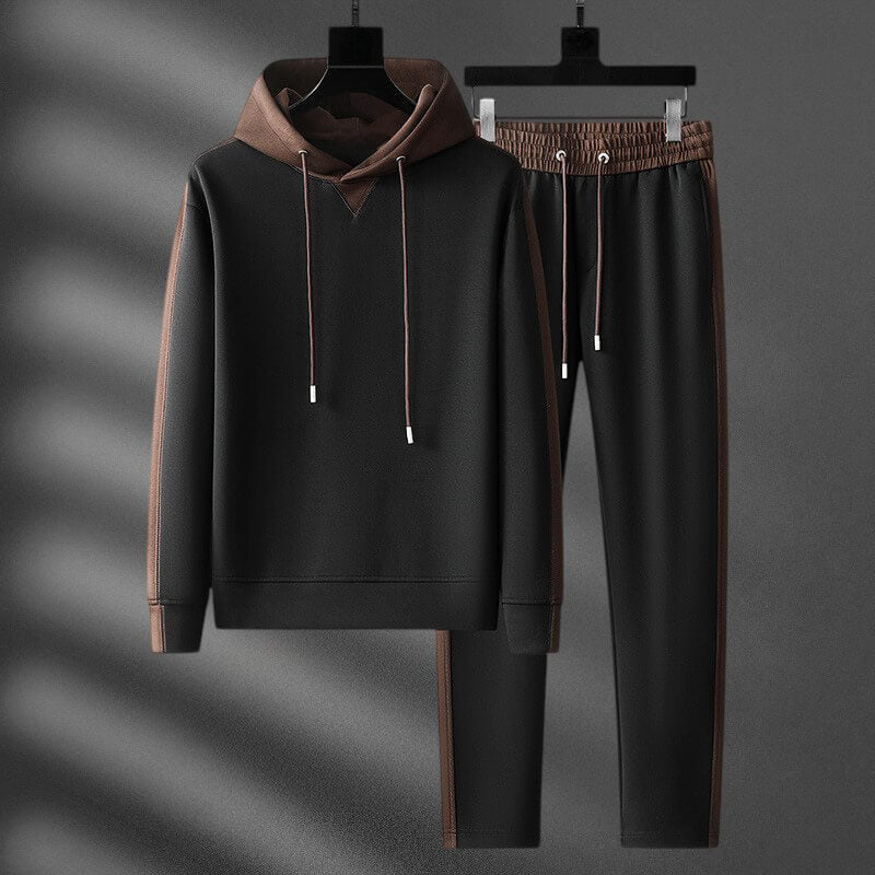 Men's Two-Tone Set with Premium Cotton Blend for Gym - Cardigan