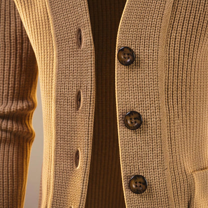 Andrew Virgin Wool Knit Cardigan by Tenoura