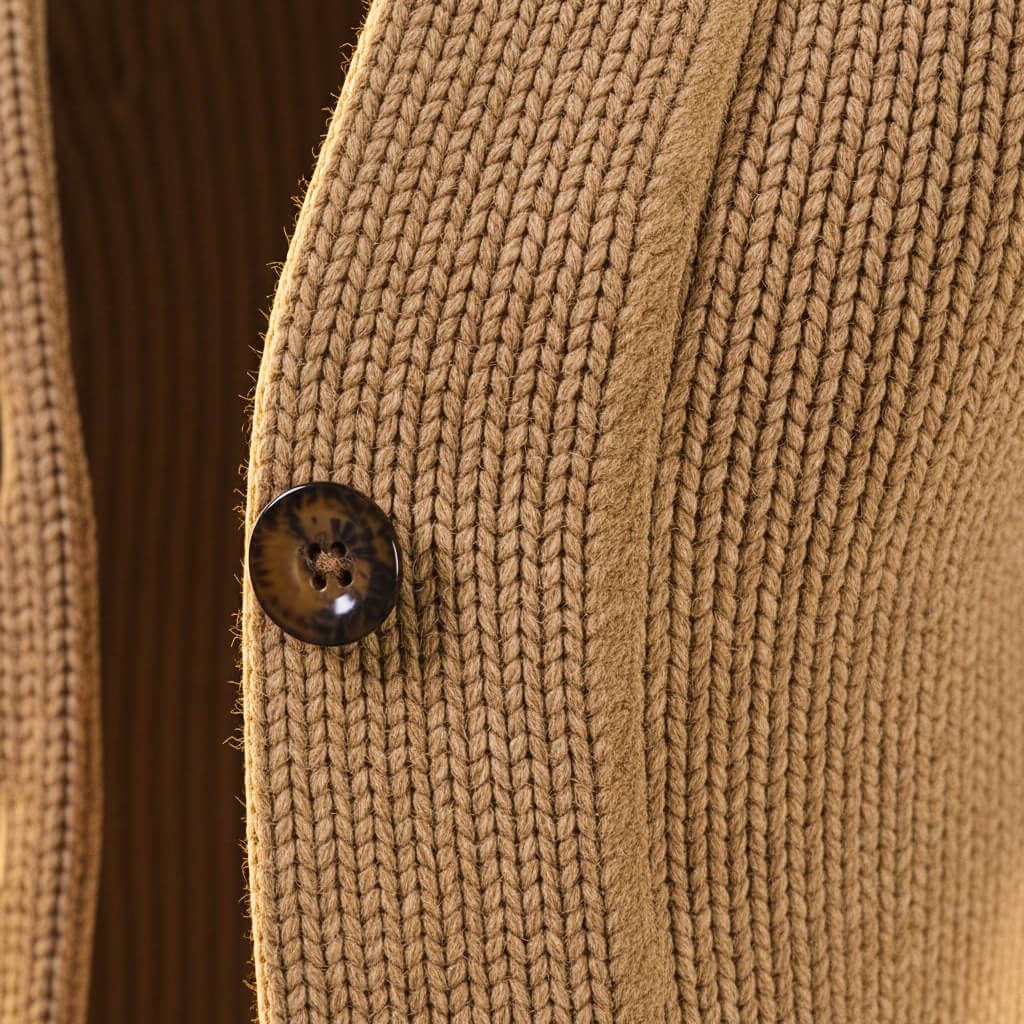 Andrew Virgin Wool Knit Cardigan by Tenoura