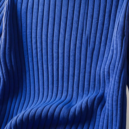 Men's Wool Roll-Neck with Rib-Knit for Smart Winter - Highneck Sweater