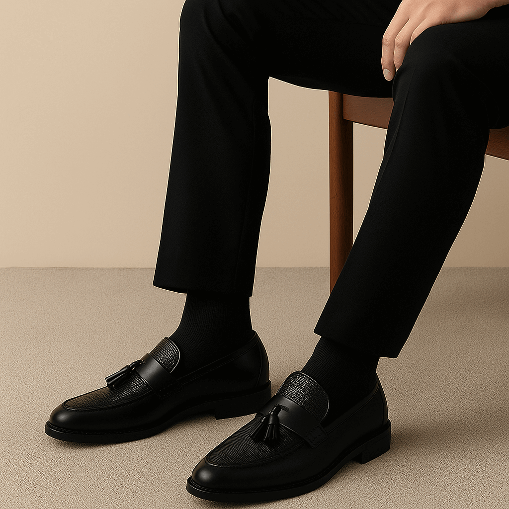 Men’s Woven Tassel Loafers – Refined Slip-On Smart Shoes by Tenoura