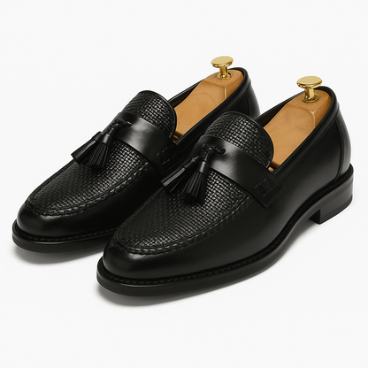 Men’s Woven Tassel Loafers – Refined Slip-On Smart Shoes by Tenoura