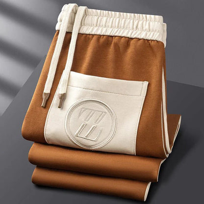 Men's Casual Athleisure Set with Striped Detail for Lounge