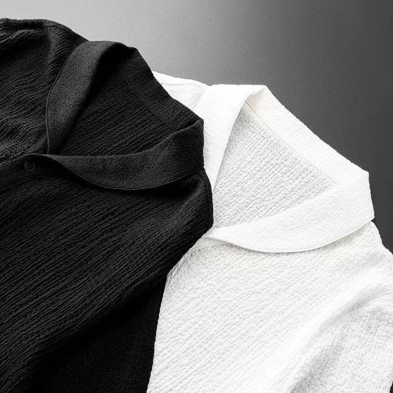 Men's Casual Set with Shawl Collar for Weekend Outings