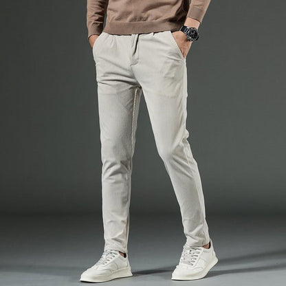 Men's Corduroy Trousers with Bamboo Lyocell for Evening