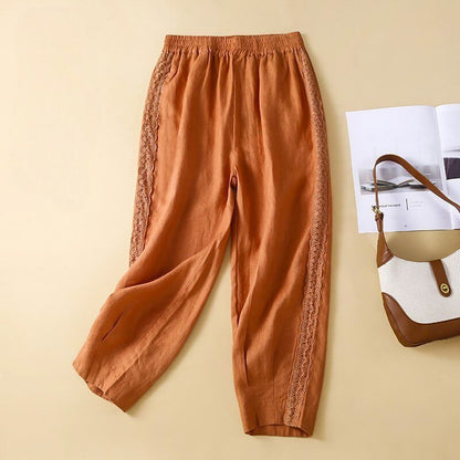 Laura Cotton-Linen Pants -