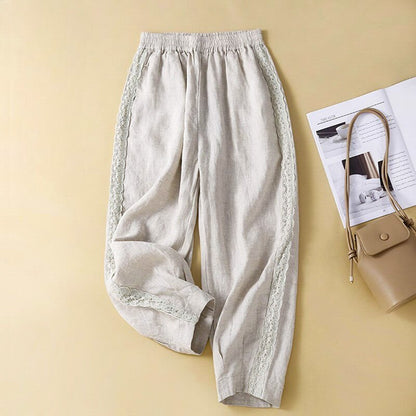 Laura Cotton-Linen Pants -
