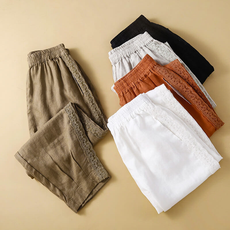 Laura Cotton-Linen Pants -