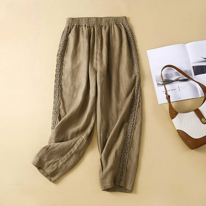 Laura Cotton-Linen Pants -